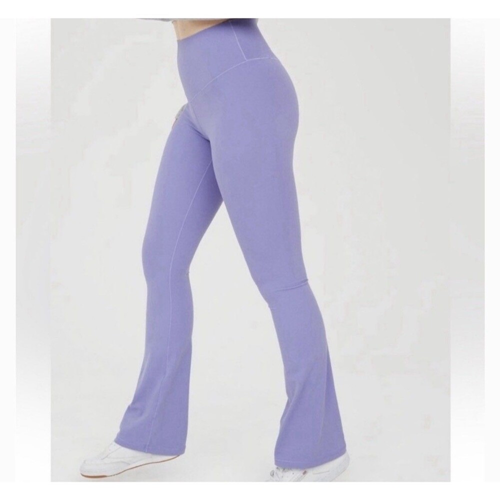 OFFLINE by Aerie Real Me Xtra High Rise Flare Leggings S Lilac Purple Yoga Run